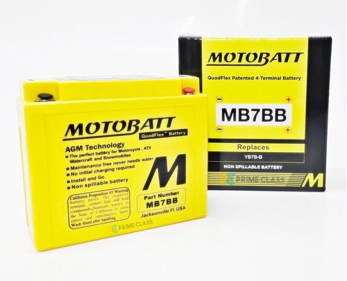 Bateria Motobatt 9ah 12v Mb7bb  = Yb7b-b