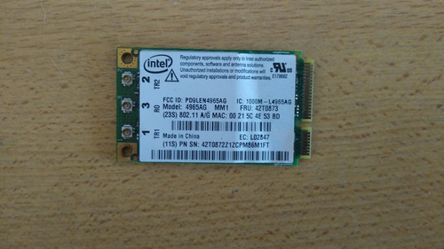 Placa Wifi Intel Notebook Thinkpad Lenovo T61