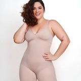 Cinta Body Modelador Macaquinho Plus Size Com Perna Original