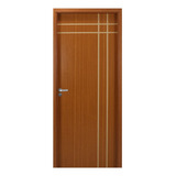 Kit Porta De Madeira Decorada 215x94cm Com Batente De Mdf