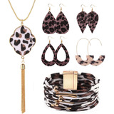 Filluck Conjunto De Joyas De Leopardo Pulseras De Leopardo P