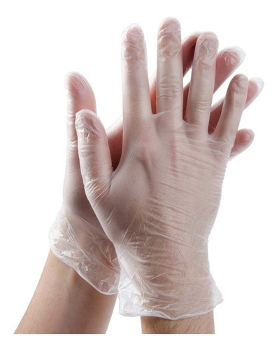 Guantes  Vinilo Caja 100 Unidades Talla L Transparente