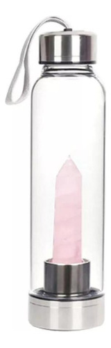 Termo Botella De Agua Con Cristales De Cuarzo + Estuche 