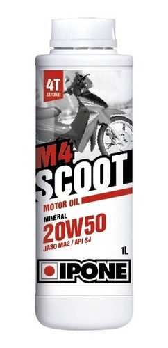 Ipone M4 Scoot Aceite Scooter 20w50 Moto 4t Mineral