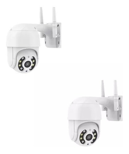 Kit 2 Câmera Ip Segurança A8 Visão Noturna Wifi Audio 