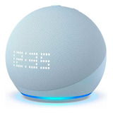 Alexa Echo Dot 5a Geração Azul Com Relógio Controle De Voz