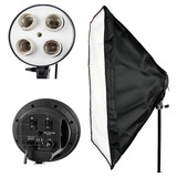 Kit Iluminación Socket X4 Softbox 50x70 Estudio, Foto, Video