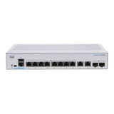 Switch Cisco Cbs350-8t-e-2g-ar 8 Puertos Giga 2sfp/gbe