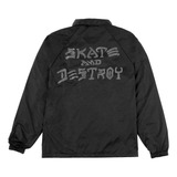 Chaqueta Thrasher Negra Skate & Destroy Coach Jacket - Black