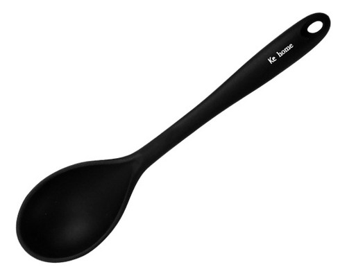 Colher De Silicone Linha Collorfull 28cm Kehome Cor Preto