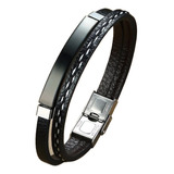 2 Piezas Delysia King Pulsera De Tejido De Cuero For Hombre