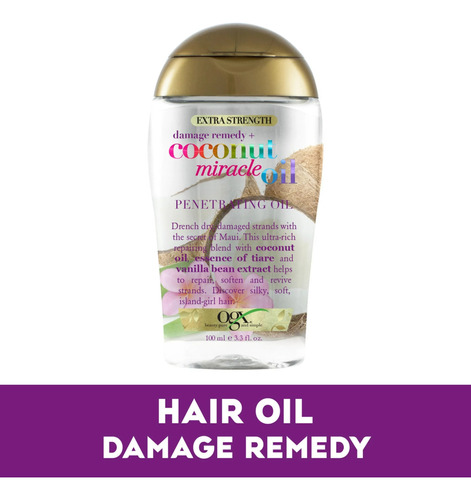 Tratamiento Para El Cabello Con Aceite Milagroso De Coco Ogx