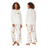 Pijama Moletinho Feminino Peluciado Algodão Hering Original