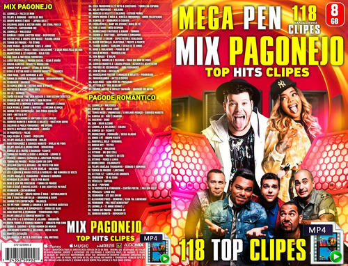 Mega Pen Drive Pagonejo Só Sucessso (clipes)