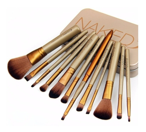 Set Pinceles Naked 3 Brochas Maquillaje 12 Pcs 