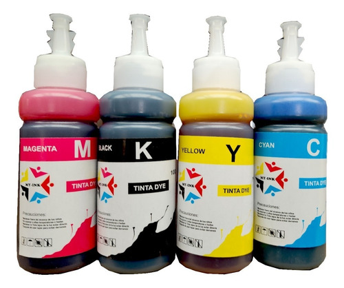 Tinta 100ml Compatible  Brother Epson Canon Hp T664 Kit 4  