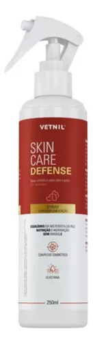 Skin Care Defense Spray Para Cães E Gatos 250ml - Vetnil