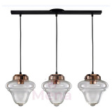 Colgante Moderno Vidrio 3 Luces Barral 60 