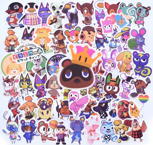 Stickers Calcomanías Animal Crossing Pack 50 Unid