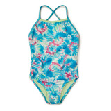 Traje De Baño Multicolor Con Espalda En X Para Niña - Speedo