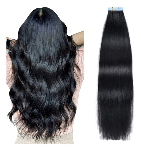 Cabelo Humano Aplique Fita Adesiva Cast. 55 Cm - 20 Peças