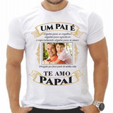 Camiseta Presente Dia Dos Pais Personalizado Com Sua Foto