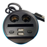 Cargador Para Auto Adaptador 2 Tomas 12v Y 2 Tomas Usb 3,1a 