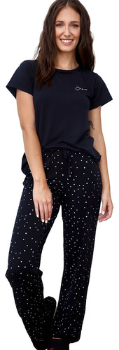 Pijama Jaia 24006 Littel Dots M/corta Y Pantalon Estampado