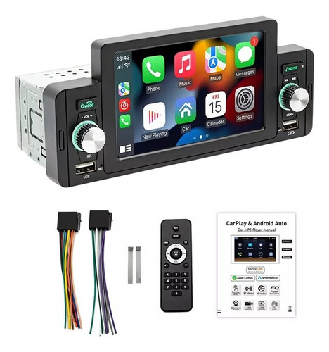 Auto Estereo De Pantalla Mp5 Para Android Auto Y Carplay