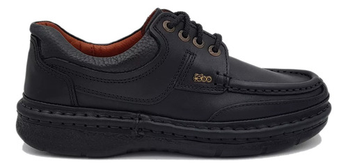 Zapatos Febo Super Confort R7 Hombre Goma Cuero Negro Marrón