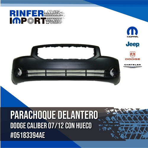 Parachoque Delantero Dodge Caliber 07/12 Con Hueco 5183394ae Foto 2