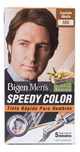 Tinte Permanente Para Hombre Speedy Tono 105 Castaño Mediano