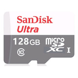 Cartão De Memória Sandisk Ultra 128gb Microsdxc Câmera 