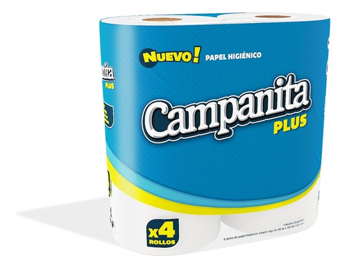 Papel Higiénico Campanita Simple Hoja Plus 4un X 30mt