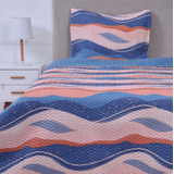 Quilt 1.5 Plazas Microfibra Estampado Hatillo