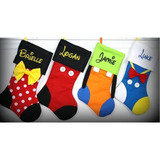 Bota Personalizada De Mickey Mouse Minnie Disney Navidad 1pz