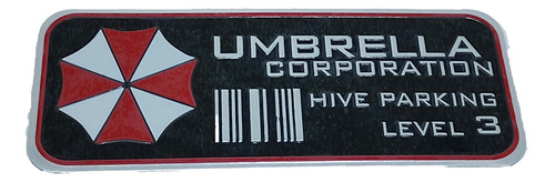 Pegatina Aluminio Auto Moto Resident Evil Umbrella Corp