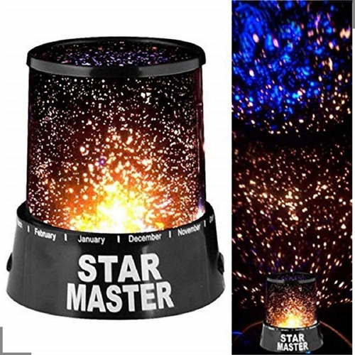 Abaju Star Master Abajur Luminária Projetor De Estrelas Luz Cor Da Cúpula Preto Cor Da Estrutura Preto