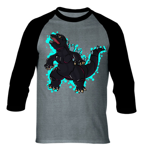 Camiseta Godzilla Rey Monstruos Camibuso Raglan Serie Movie