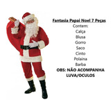 Fantasia Roupa De Papai Noel Adulto (p,m,g,gg) Luxo C/ Barba