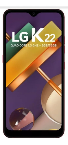 Smartphone LG K22 Tela 6.2  32gb 2gb Ram Vermelho