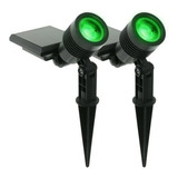 Kit 02 Espeto Solar Verde Balizador Refletor Jardim Led