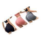 3 Calças Curto Levanta Bumbum Feminino Push Up Academia Yoga