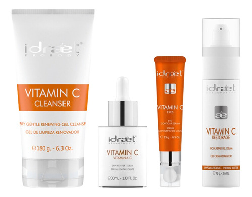 Rutina Cuidado Facial Idraet Vitamin C Todo Tipo De Piel