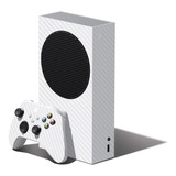 Skin Autoadherible Para Xbox Series S Fibra Carbono Blanco