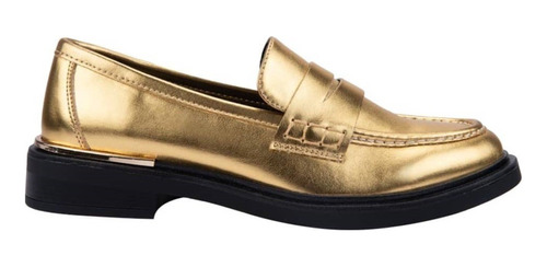 Zapato Mocasin De Dama Vi Line Fashion 4c1k Color Oro