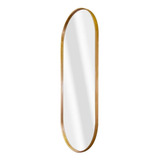 Espelho Oval Corpo Inteiro Moldura Metal 1,50x50 Luxo Cor Da Moldura Dourado