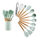 Set 12 Utensilios De Cocina Silicona Resistente Calor Juego