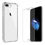 Kit Pelicula De Vidro + Capa Case Para iPhone 7 Plus 8 Plus