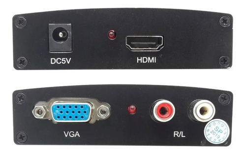 Conversor Hdmi Para Monitor Vga Com Fonte E Saída Rca